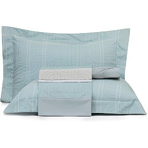 Jogo de Cama Altenburg Ocean Line 200 Fio 4 Peças Queen Azul