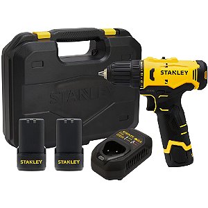 Parafusadeira Furadeira Stanley 12V 10mm 2 Baterias SCD10D2K