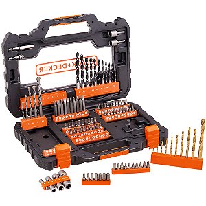 Jogo de Furar e Parafusar Black Decker 104 peças A7230 XJ