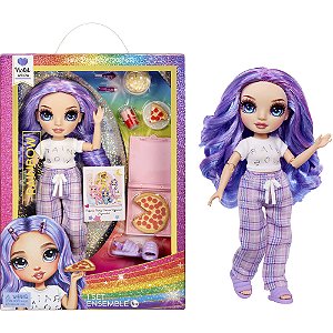 Boneca Rainbow High Junior Festa do Pijama Violet