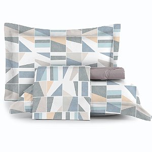 Jogo de Cama Altenburg Ecletic TA 4 Peças Queen Cinza