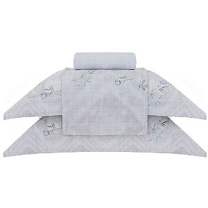 Jogo de Cama Buddemeyer Botanical 4 Peças Casal Off White