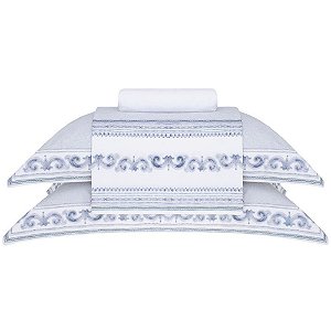 Jogo de Cama Buddemeyer Vision Mykonos 4 Peças Queen Branco