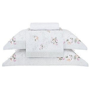 Jogo de Cama Buddemeyer Giardino 4 Peças Casal Branco