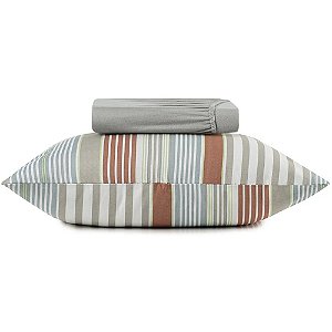 Jogo de Cama Altenburg Frizante Malha 2 Peças Solteiro Cinza