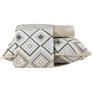 Jogo de Cama Altenburg Tunis Malha 3 Peças Solteiro Bege