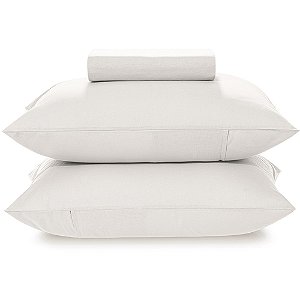 Jogo de Cama Karsten Matiza 160 Fios 3 Peças King Branco