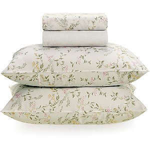 Jogo de Cama Karsten Natalie 160 Fios 4 Peças Casal Bege