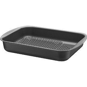 Assadeira com Grelha Tramontina Brasil 34cm 4900ml Grafite