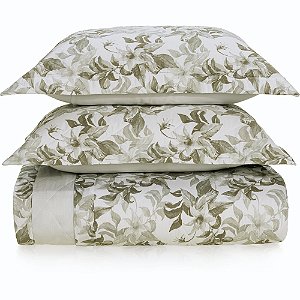 Jogo de Colcha Karsten Celine 300 Fios 3 Peças Queen Verde