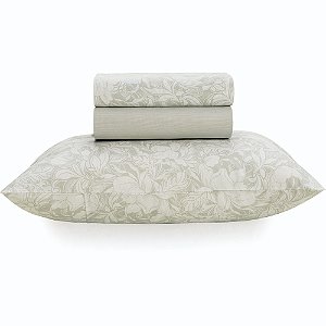 Jogo de Cama Karsten Aisha 160 Fios 3 Peças Solteiro Cinza