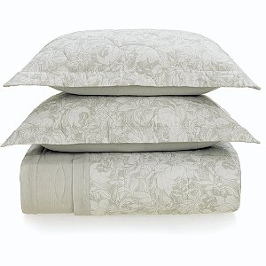 Jogo de Colcha Karsten Aisha 160 Fios 3 Peças Queen Cinza