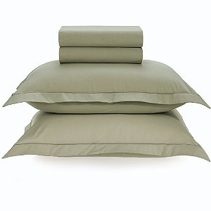 Jogo de Cama Karsten Deliz 200 Fios 4 Peças Casal Verde