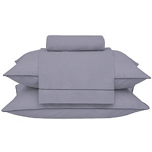 Jogo de Cama Buddemeyer Basic Percalle 4 Peças Casal Chumbo