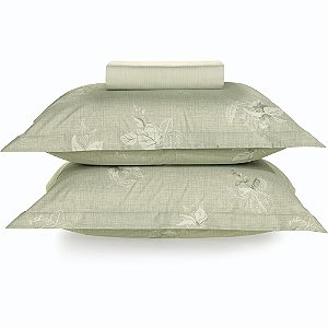 Jogo de Cama Karsten Mauren 200 Fios 3 Peças Queen Verde