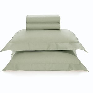 Jogo de Cama Karsten Bossa 300 Fios 4 Peças Casal Verde