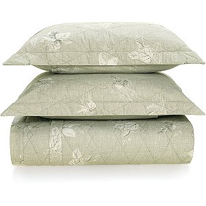 Jogo de Colcha Karsten Mauren 200 Fios 3 Peças Queen Verde