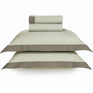 Jogo de Cama Karsten Mauren 200 Fios 4 Peças Casal Verde