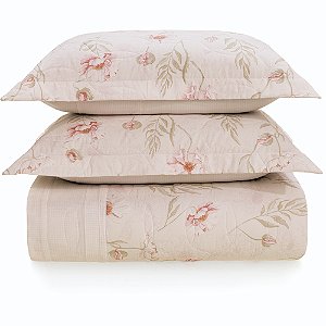 Jogo de Colcha Karsten Mai 160 Fios 3 Peças Queen Bege