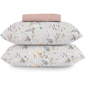 Jogo de Cama Altenburg Campo Silvestre TA 3 Peças Queen Rosa