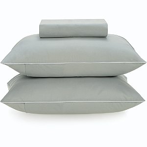 Jogo de Cama Karsten Itan 200 Fios 3 Peças Casal Azul