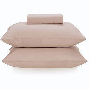Jogo de Cama Karsten Matiza 160 Fios 3 Peças King Rosa