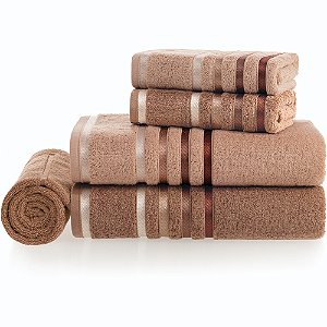 Jogo de Banhão Karsten Felpudo Lumina 5 Peças Rosa