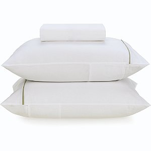 Jogo de Cama Karsten Noah 160 Fios 3 Peças Queen Branco