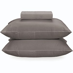Jogo de Cama Karsten Matiza 160 Fios 3 Peças Queen Cinza