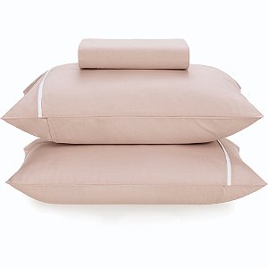 Jogo de Cama Karsten Noah 160 Fios 3 Peças King Rosa