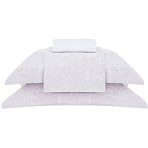 Jogo de Cama Buddemeyer Amelie 300 Fios 4 Peças Queen Rosa