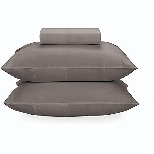 Jogo de Cama Karsten Matiza 160 Fios 3 Peças King Cinza