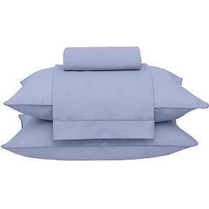 Jogo de Cama Buddemeyer Basic 180 Fios 4 Peças Casal Azul
