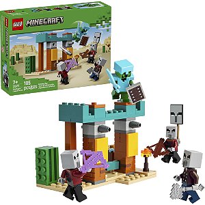 Lego Minecraft Patrulha Illagers Deserto 21267 com 105pcs