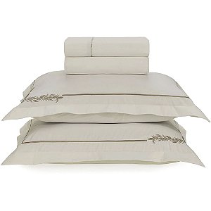 Jogo de Cama Karsten Blenda 200 Fios 4 Peças Queen Branco