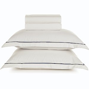 Jogo de Cama Karsten Deliz 200 Fios 4 Peças Queen Branco Azl