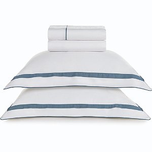 Jogo de Cama Karsten Lara 300 Fios Egpt 4 Peças Queen Branco