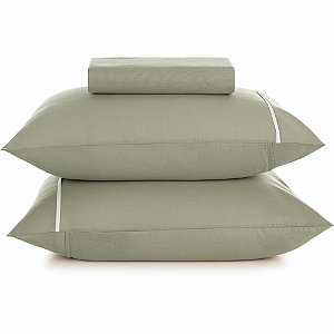 Jogo de Cama Karsten Noah 160 Fios 3 Peças King Verde