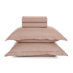Jogo de Cama Karsten Deliz 200 Fios 4 Peças King Rosa