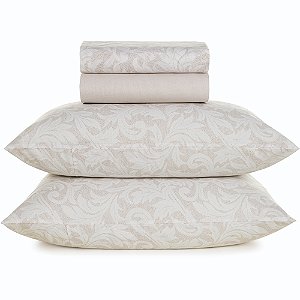 Jogo de Cama Karsten Susan 160 Fios 4 Peças Queen Bege