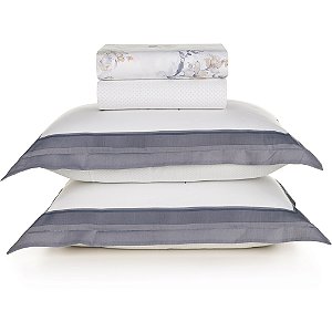 Jogo de Cama Karsten Lucille 300 Fios 4 Peças Queen Branco