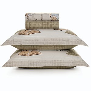 Jogo de Cama Karsten Aventura 200 Fios 4 Peças Casal Verde