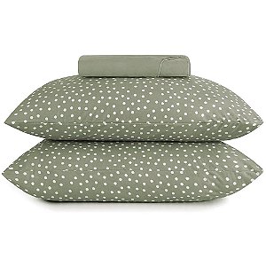 Jogo de Cama Altenburg Bits Malha 3 Peças Casal Verde