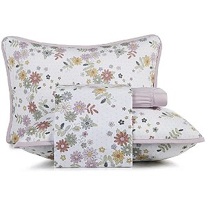 Jogo de Cama Altenburg Florir Malha 4 Peças Queen Rosa
