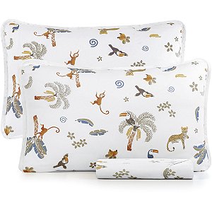 Jogo de Cama Altenburg Amazonia Malha 3 Peças Casal Bege