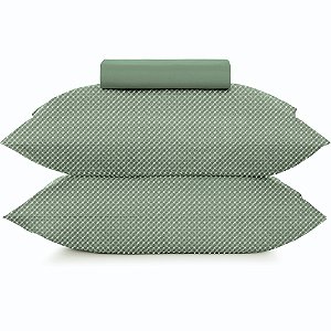 Jogo de Cama Altenburg Slim Organic TA 3 Peças Casal Verde