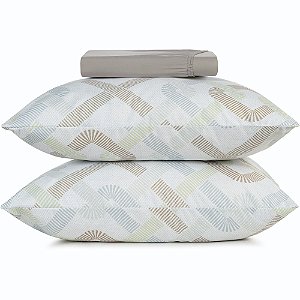 Jogo de Cama Altenburg Vichy TA 3 Peças Queen Bege