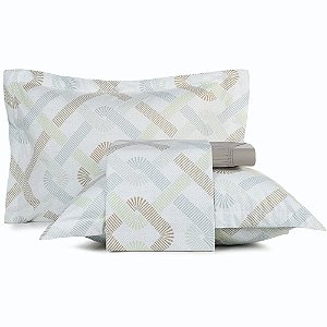 Jogo de Cama Altenburg Vichy TA 4 Peças Queen Bege