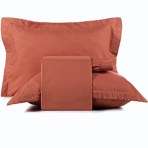 Jogo de Cama Altenburg Terra TA UW 4 Peças Queen Laranja