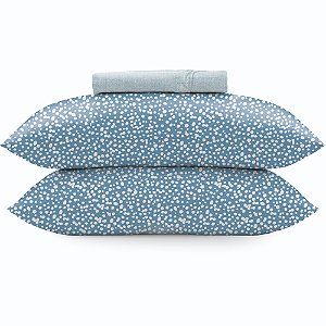 Jogo de Cama Altenburg Bossa Malharia 3 Peças Queen Azul
